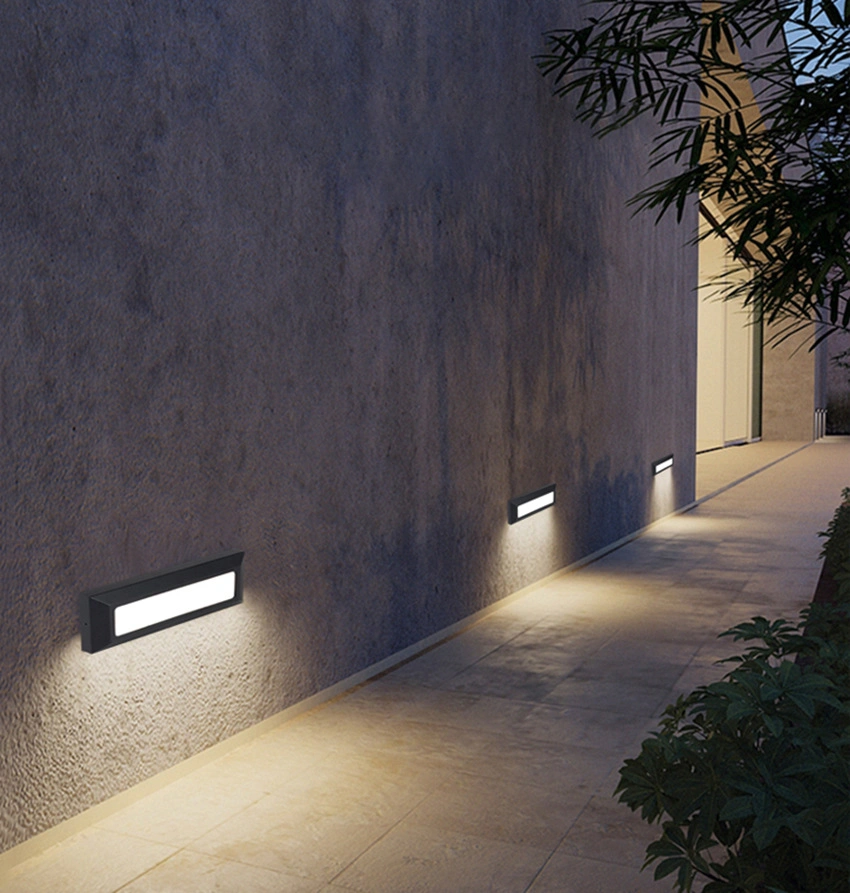 6W LED Aluminum Exterior IP65 Square Surface-Mounted Step Stair Walkway Wall Light