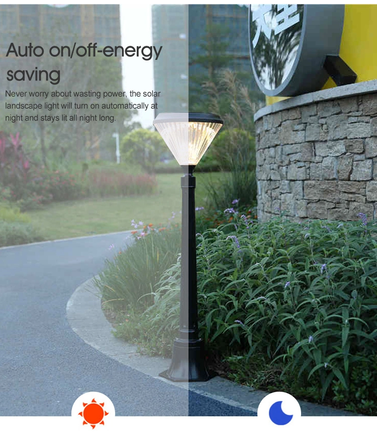 New LED Solar Garden Lamp Waterproof Solar Lawn Light Warm White Outdoor Solar Ground Light for Pathway
