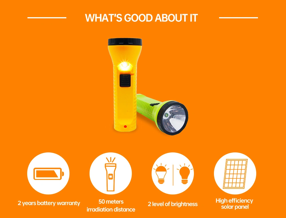 Portable Solar LED Energy Flash Emergency Torch Light for Indoor and Outdoor Use