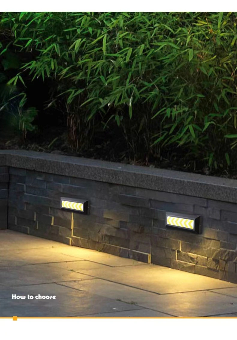 6W LED Aluminum Exterior IP65 Square Surface-Mounted Step Stair Walkway Wall Light