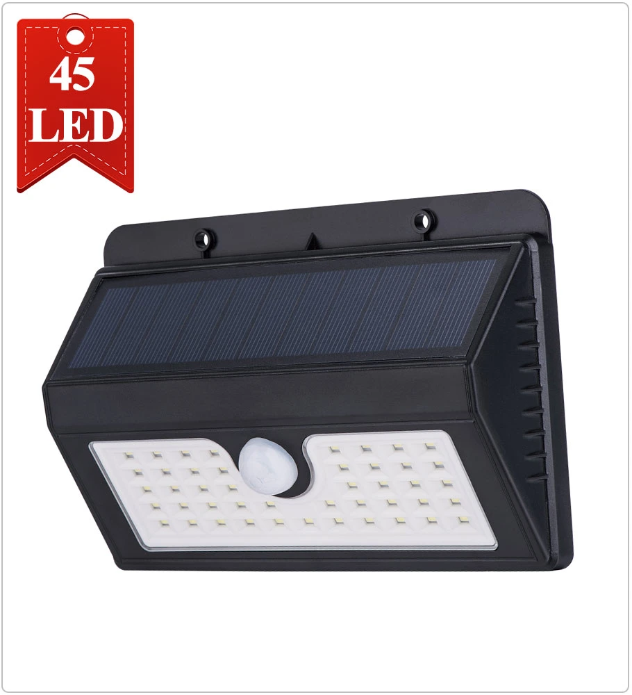 70 LED Solar Powered LED Garden Fence Motion Sensor Wall Light Security Lights Outdoor IP65 Waterproof Wall Mounted Solar Lights