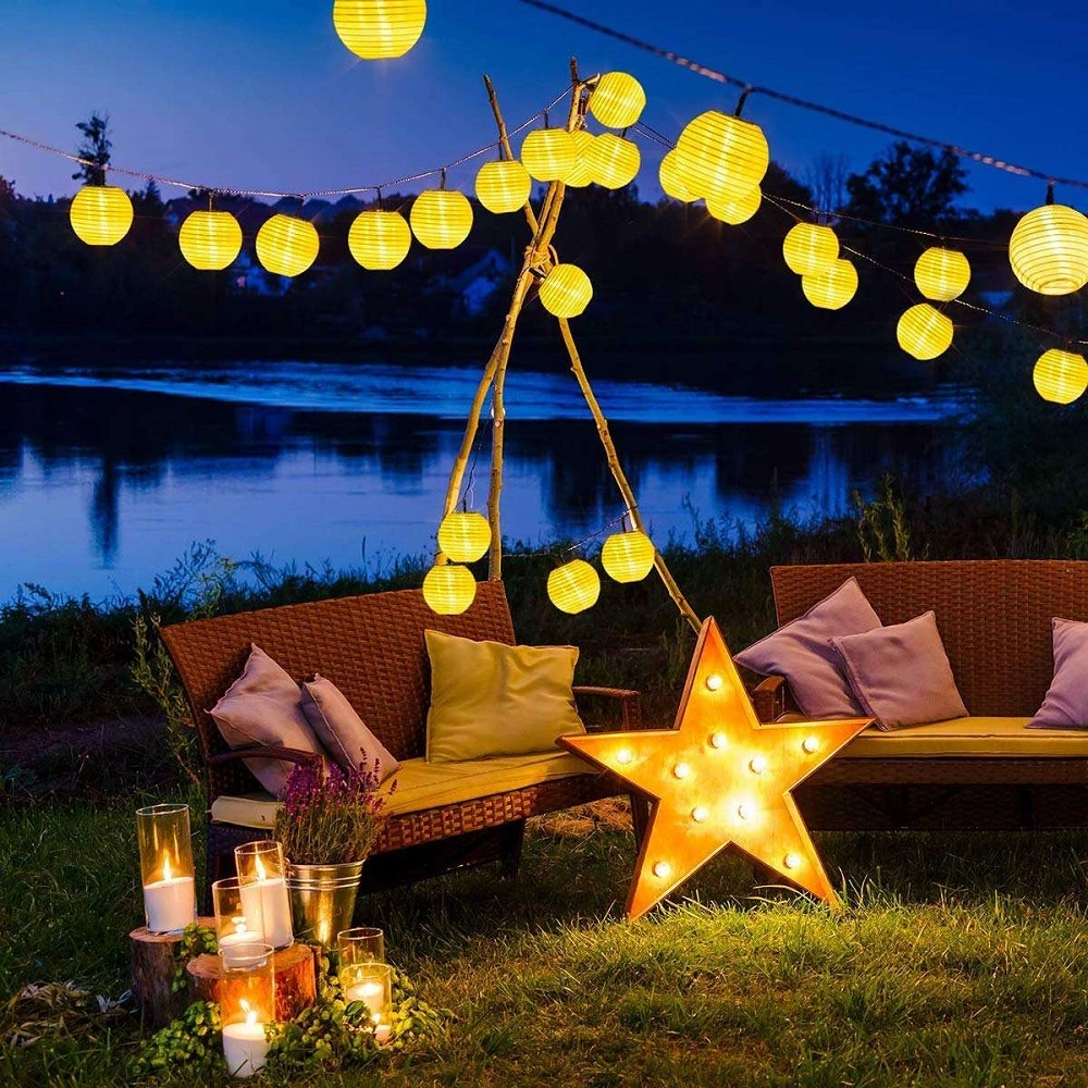 Solar Lantern String Lights Outdoor Waterproof Garden Party Decor LED String Lights