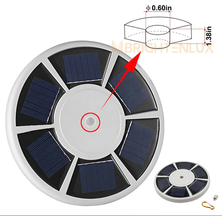 Brightenlux High Quality 26 LED Solar Powered IP65 Waterproof Solar Flagpole Light for Outdoor Yard