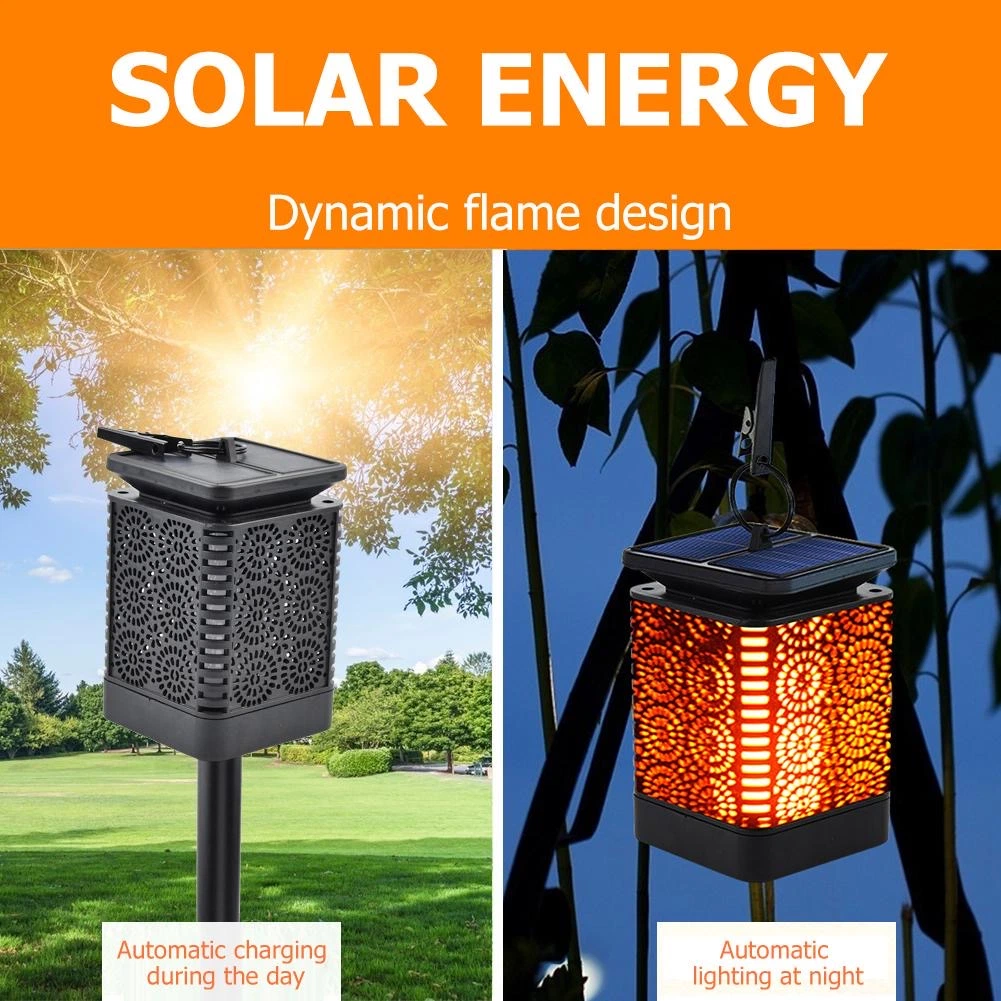 Waterproof LED Solar Flame Flickering Lamp Solar Flickering Light Torch LED Solar Flame Lights for Outdoor Garden