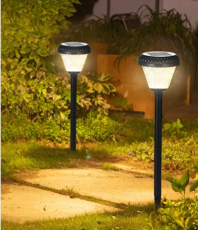 Solar Powered LED Pillar Light with Warm White for Outdoor Garden Wall Gate Fence Security