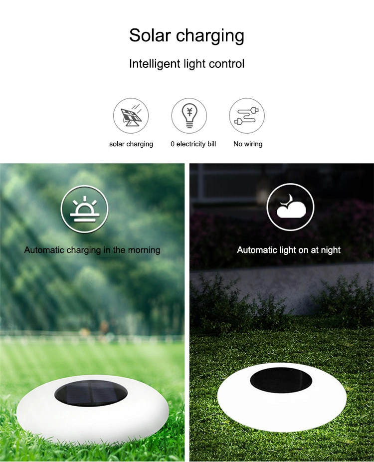 Solar LED Floating Light Colorful UFO Light Outdoor Waterproof Remote Control Lawn Light Pool Light