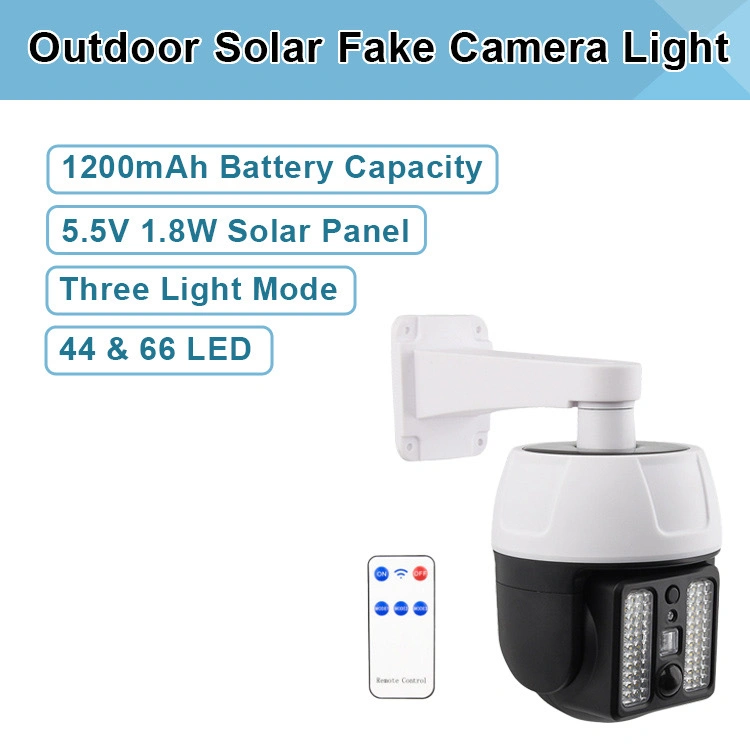 Powerful Outdoor LED Solar Light Simulation Monitoring Fake Camera Solar Human Body Induction Wall Motion Sensor Spotlight