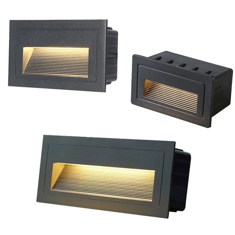 3W Exterior Outdoor LED Rectangular Staircase Wall Recessed Stair Step Corner Light
