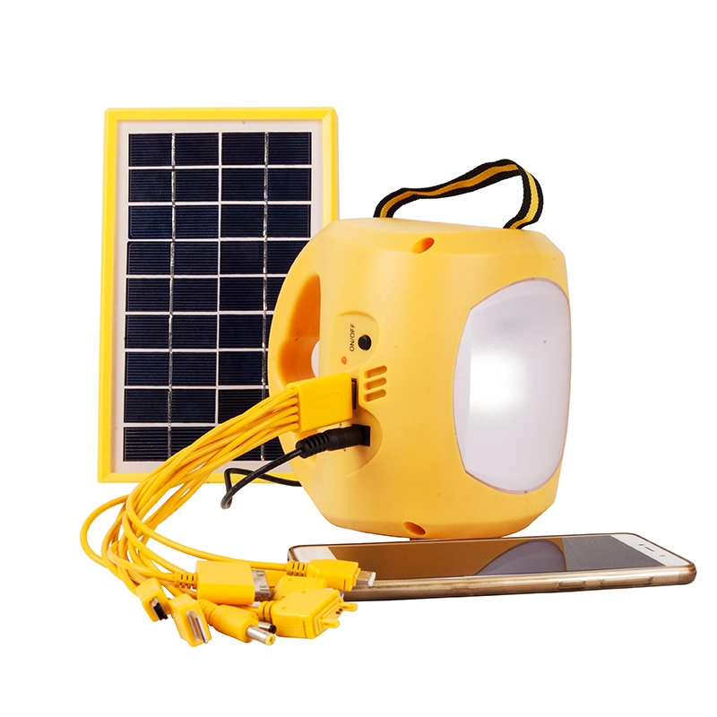 Plug and Play Solar Home Lighting System with 10in1 Cable