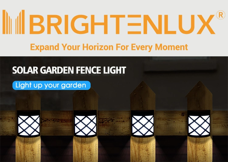 Brightenlux Hot Sales Night Lights Wall Solar Outdoor Fence Post Lights LED Wall Light for Garden