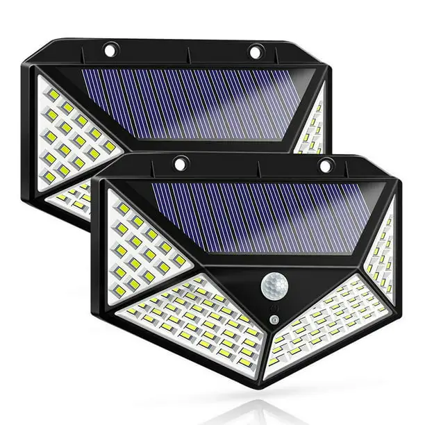 Solar Light Outdoor 100 LED 270 Degree Wide Angle PIR Motion Sensor Waterproof Durable Solar Powered Security Wall Lights 3 Mode