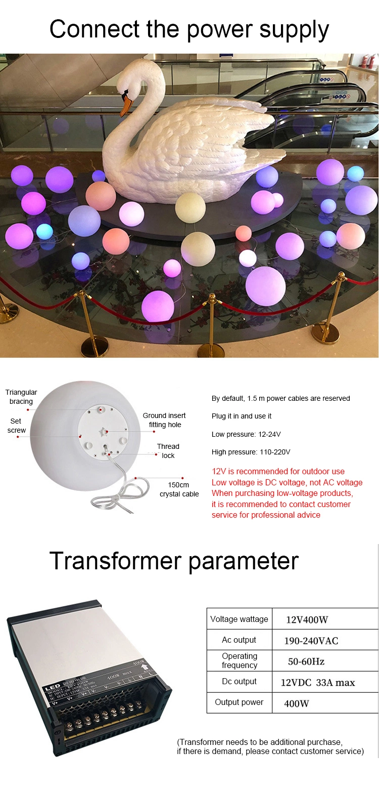 Hot Selling LED Ball Round Big Size Outdoor Garden Plastic Pool Floating Solar Ball Garden Light