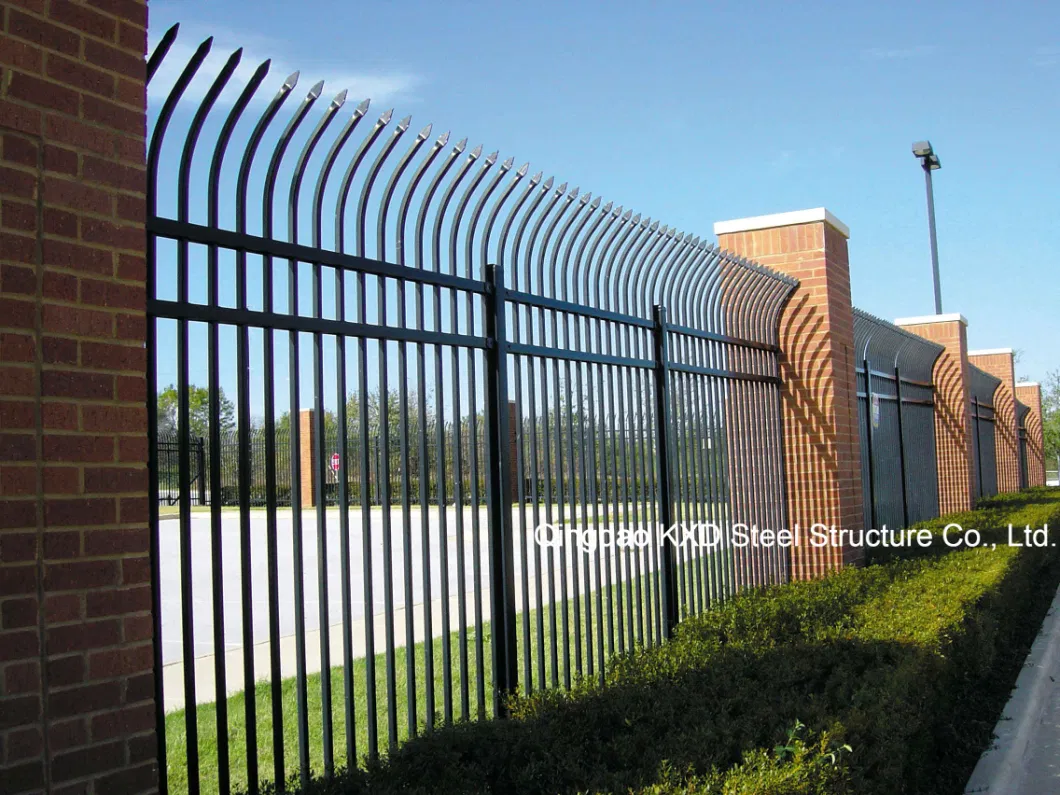 Galvanized Customized Light Steel House Metal Iron Rail Park Fencing (KXD-IF43)