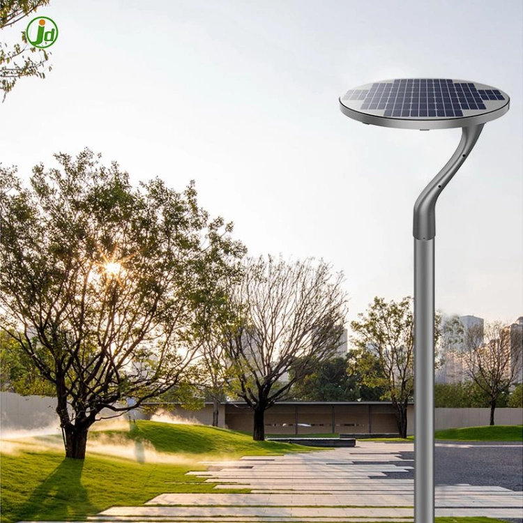 Jd IP66 Modern Style Manufacturer All in One Pole Light Solar Garden Lights Outdoor Waterproof Post Top LED Lamp