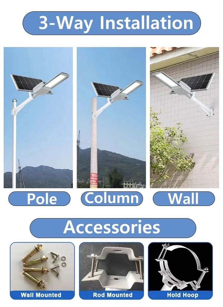 Project Town Villiage Solar Road PWM MPPT Control Waterproof Outdoor High Power Lighting Remote Control Lamp Best LED Solar Powered Street Light with Pole