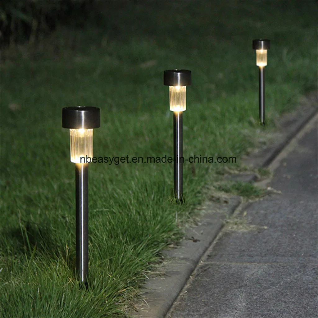 Solar LED Pathway Lights Stainless Steel Solar Stake Lights Waterproof for Outdoor Garden Lawn Patio Landscape Path Driveway Decoration Lighting Esg10091