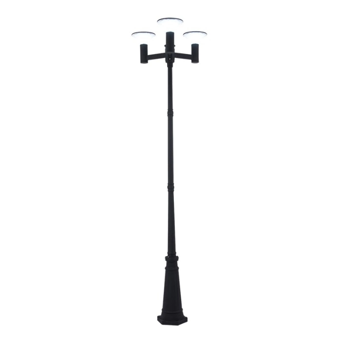 Landscape Public Lamp Post Top Integrated 15W Solar LED Garden Light