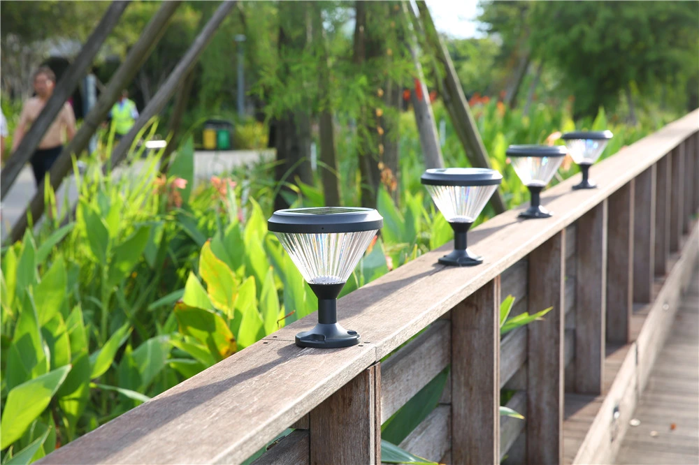 Factory IP65 Waterproof Post Fence Gate Pillar RGB Solar Powered Garden Lights