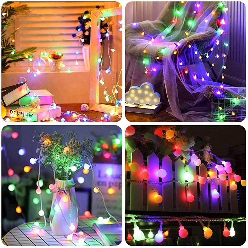 Hot Selling Solar Powered Operated LED Color String Lights for Garden Decorative Christmas Holiday
