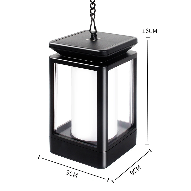 Solar Lantern Hanging Lights Outdoor Decorative LED Lantern for Patio Landscape Yard with Warm White Flameless Candles Flickering Wyz21022