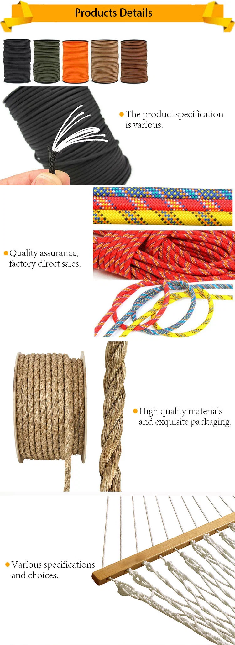 Low Stretch 6mm or 8mm Polyester Flagpole Rope.