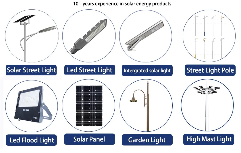 Galvanized Steel Used Solar LED Street Lamp Post Aluminum