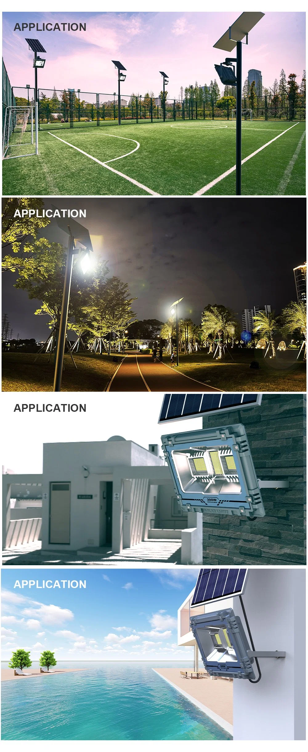 200W Solar Outdoor Flood Lights with Remote