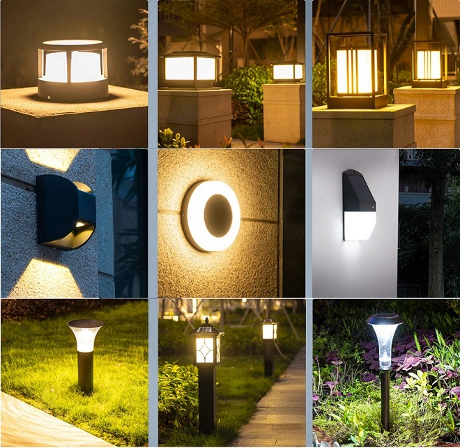 Multiple Color Outdoor Post Garden Gatedoor LED Solar Pillar Light with The Remote Control Zf-Ol-046