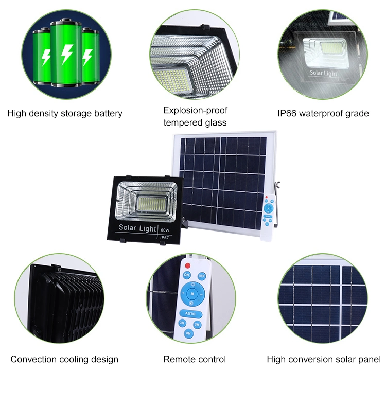 High Quality 100W 200W Waterproof IP65 Solar Powered solar LED Flood Light for Outdoor