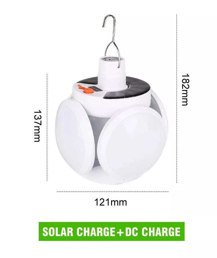 Emergency Solar Lamp, Solar Power Camping Light, Rechargeable LED Camping Lantern for Outdoor, Hiking Light, Tent Light, Promotional Gift Foldable Camping Light