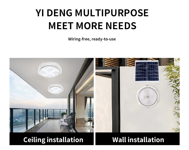 China Supplier 100W 200W 300W Solar Ceiling Light Indoor Solar Ceiling Light Indoor Outdoor Small Solar Ceiling Lights Outdoor