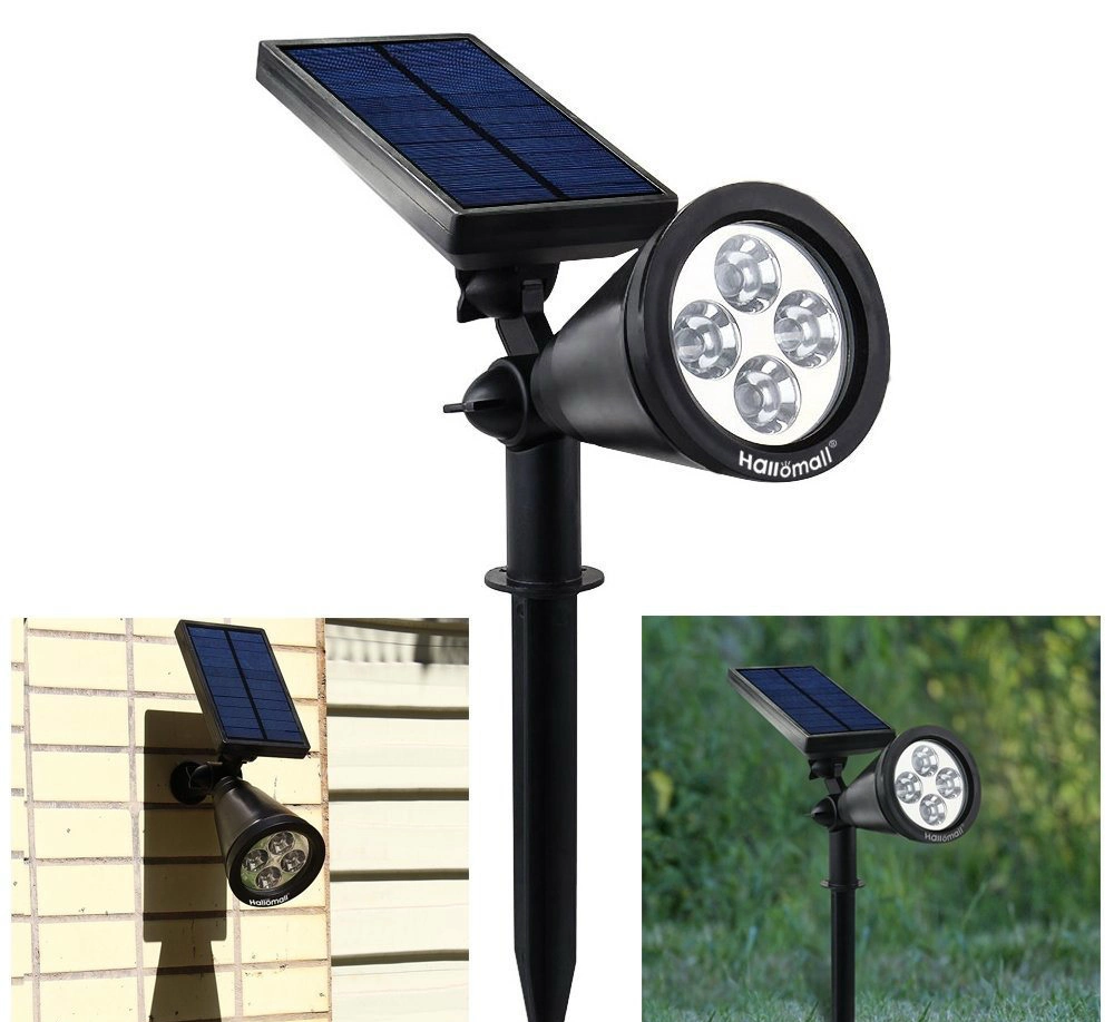 Waterproof Lighting Spotlight Solar LED Wall Light for Yard Garden Driveway Pathway Pool Wyz10093