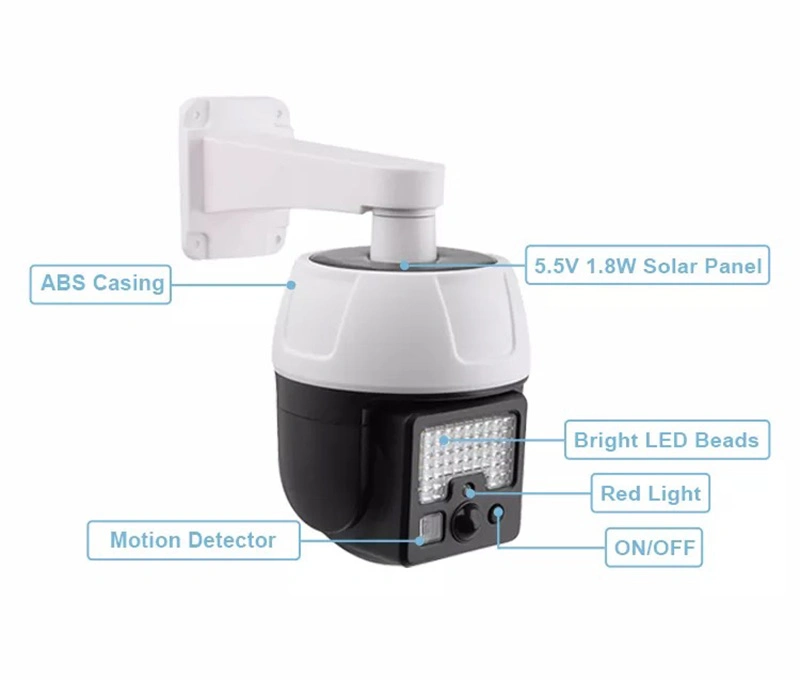 Powerful Outdoor LED Solar Light Simulation Monitoring Fake Camera Solar Human Body Induction Wall Motion Sensor Spotlight