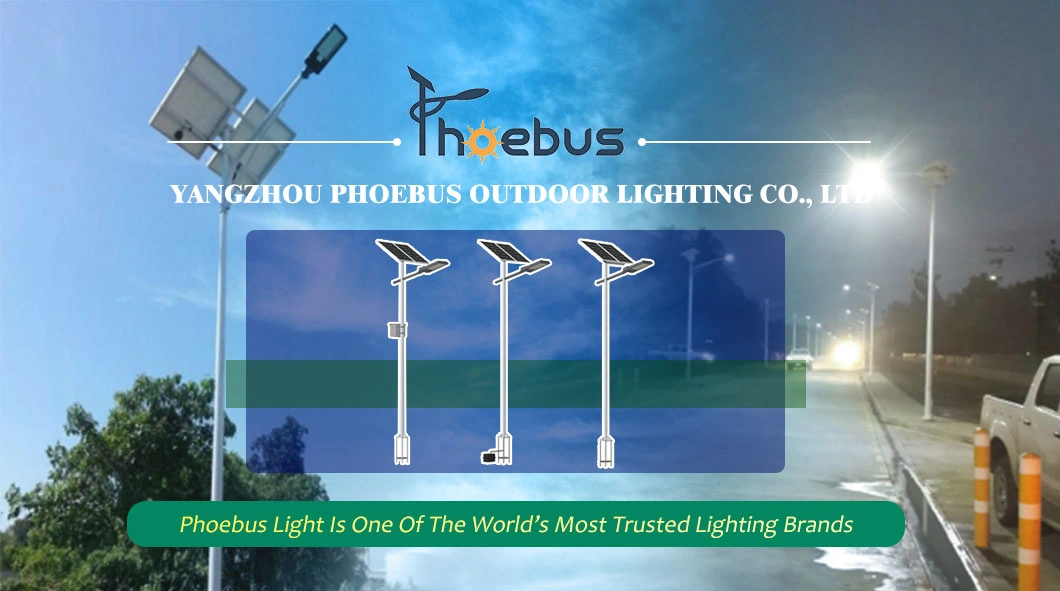 Split Brightest Outdoor 10m Double Arm 80W LED Solar LED Street Light