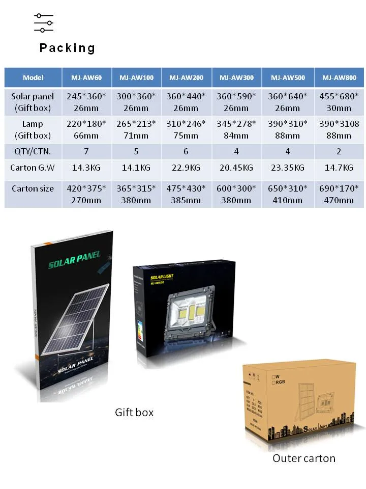 Hot Selling China Manufacturer High Power High Bright Outdoor IP65 200W Spot Lights Solar LED Flood Light