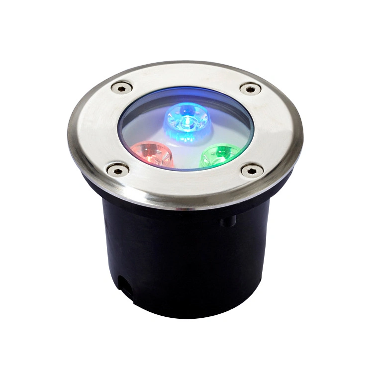 3W IP67 Waterproof Exterior Stainless Steel Round Step Stair Light