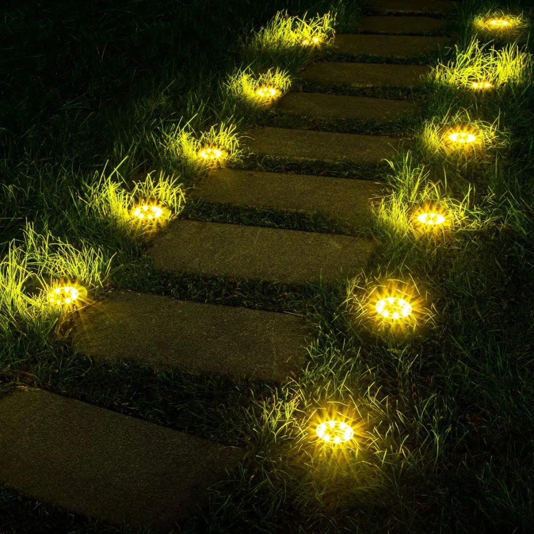Waterproof Garden Lighting Solar Powered LED Ground Plug Lights