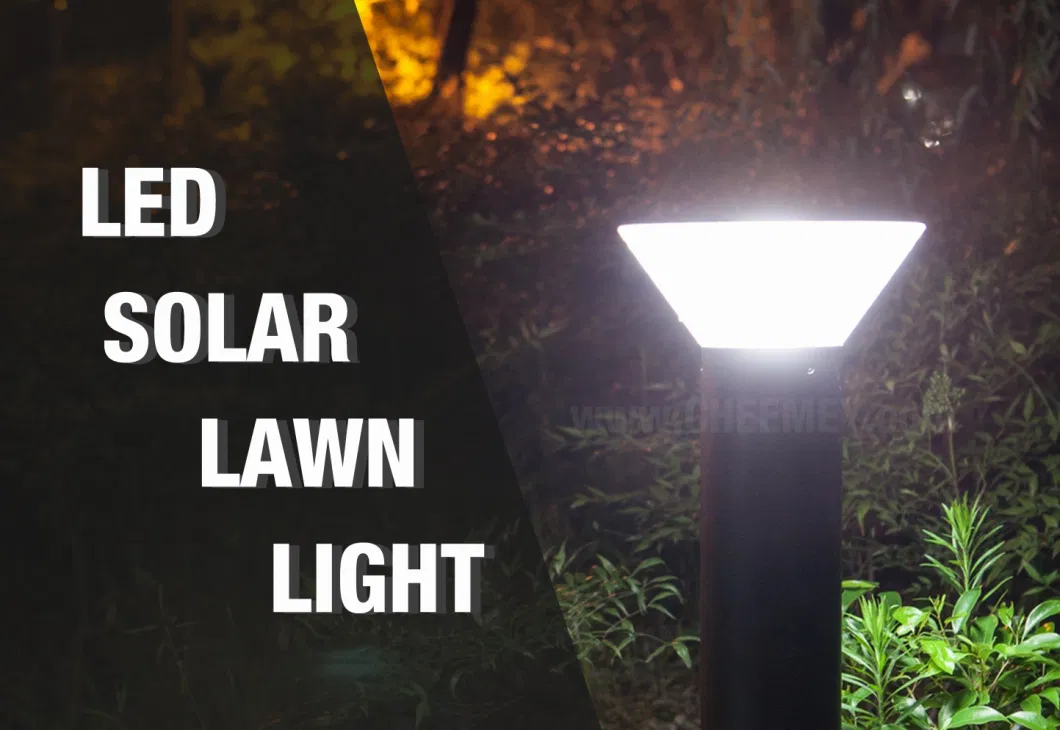 Outdoor Casting Aluminum LED Solar Bollard Garden Light for Home