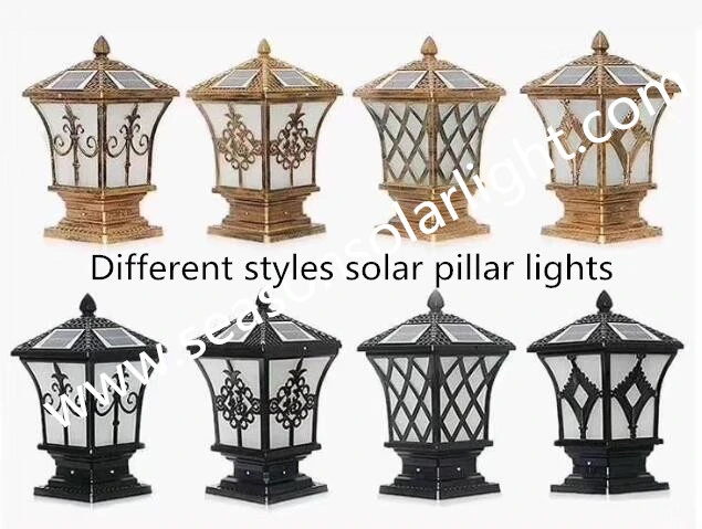 Aluminum Solar Panel Rechargeable 5W Deck Post Gate Pillar IP65 Outdoor Garden LED Decoration Solar Light