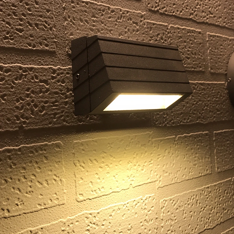 6W LED Aluminum Exterior IP65 Square Surface-Mounted Step Stair Walkway Wall Light