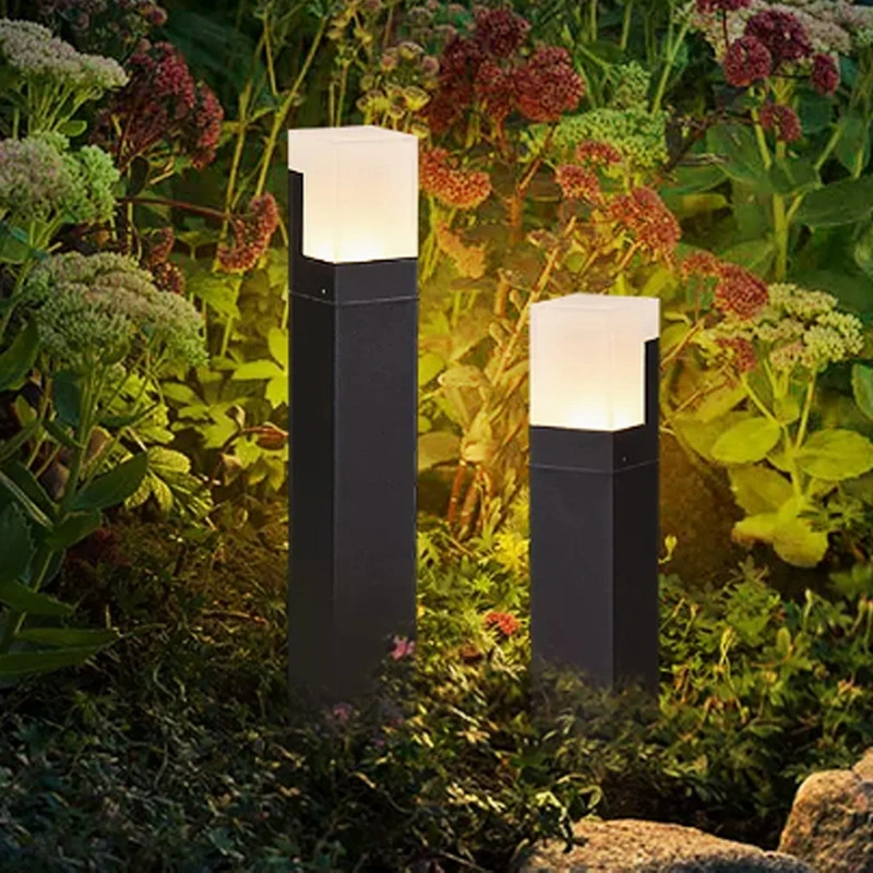 10W Square Modern IP65 Waterproof Landscape Acrylic Post Bollard Garden LED Lawn Lamp