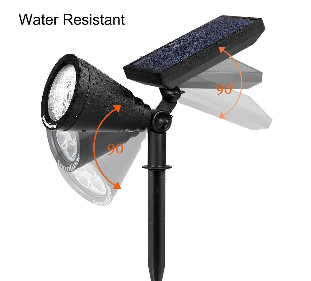 Waterproof Lighting Spotlight Solar LED Wall Light for Yard Garden Driveway Pathway Pool Wyz10093