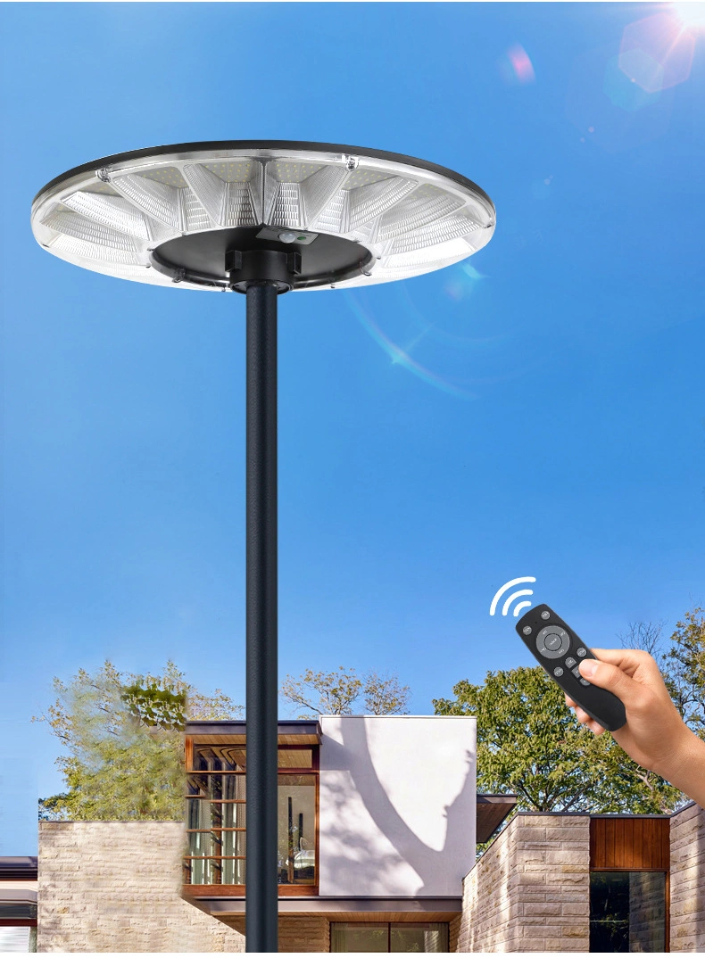 Outdoor ABS UFO LED Post Lamp Solar Garden Light for Yard Pathway Walkway Home