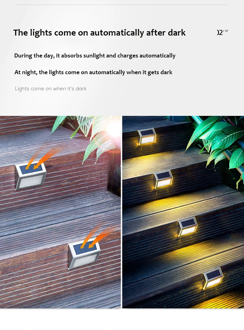 Solar Fence Lights Outdoor, Waterproof Solar Deck Lights Stainless Steel Step Stairs Patio Post Wall Garden Pathway Walkway LED Lamp Light