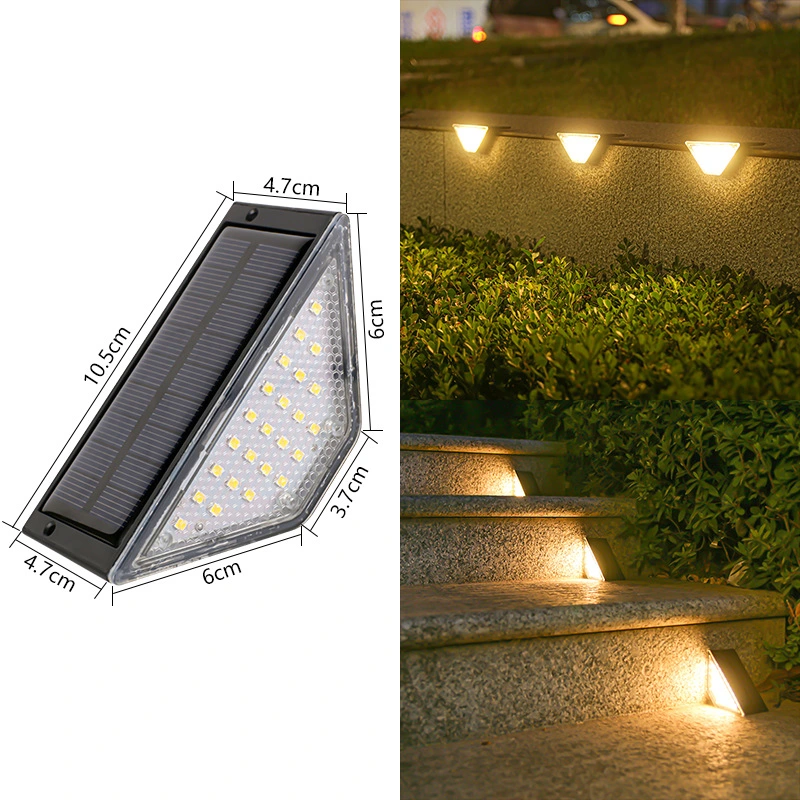 Solar LED Lights Outdoor Pathway Lamp Waterproof Solar Deck Stair Step Light