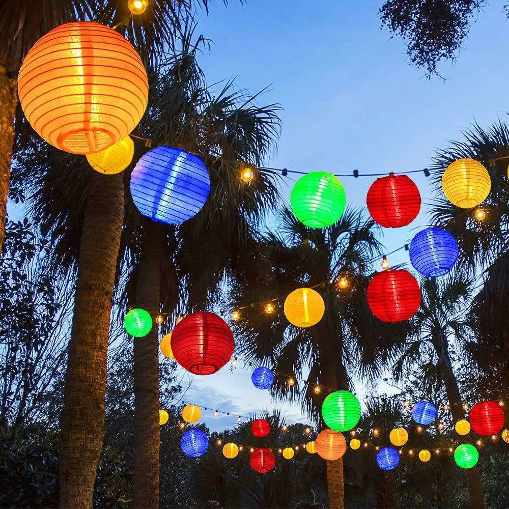 Solar Lantern String Lights Outdoor Waterproof Garden Party Decor LED String Lights