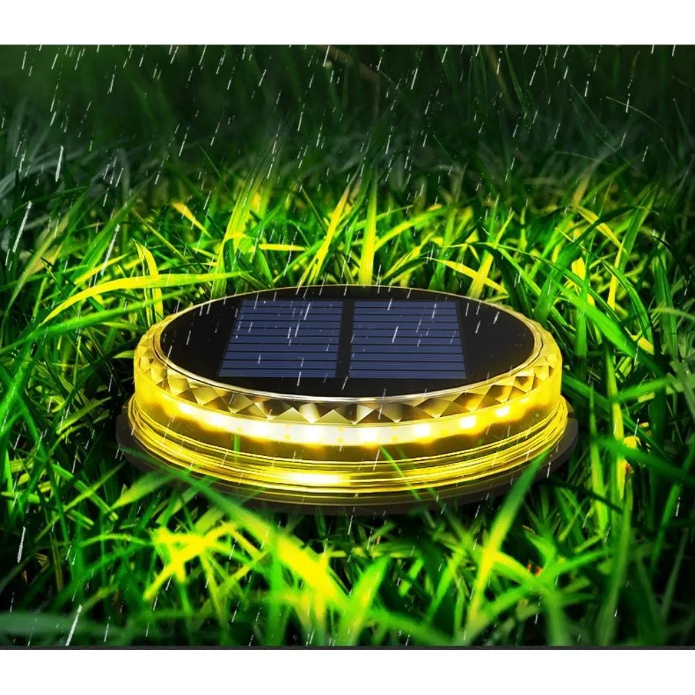 Waterproof Solar Lights Garden Deck Disk Ground Light Outdoor Walkway Ci20091