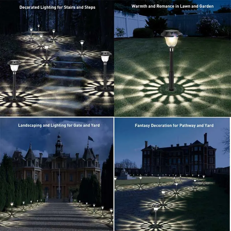 LED Solar Garden Lights Waterproof Solar Landscape Lights for Lawn Patio Yard Garden Walkway