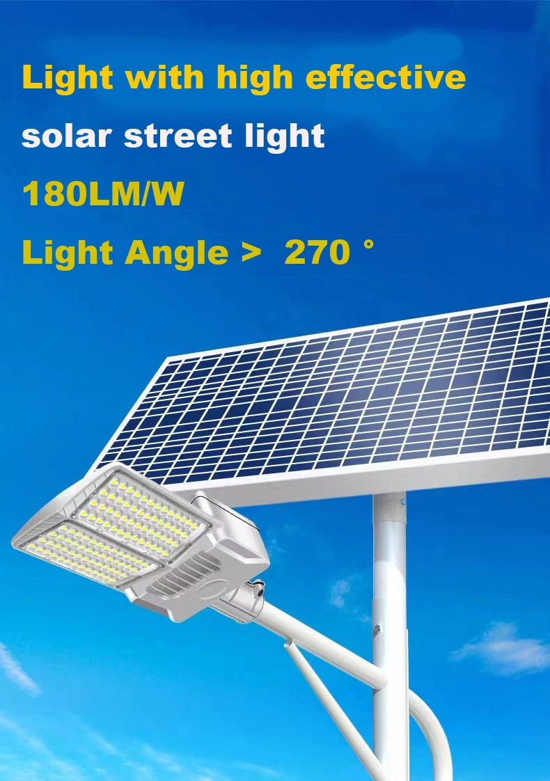 500W Solar Street Lights Outdoor Lamp, Dusk to Dawn IP67 Security LED Flood Light with Remote Control Mounting Pole and Bracket Garden, Court, Parking Lot