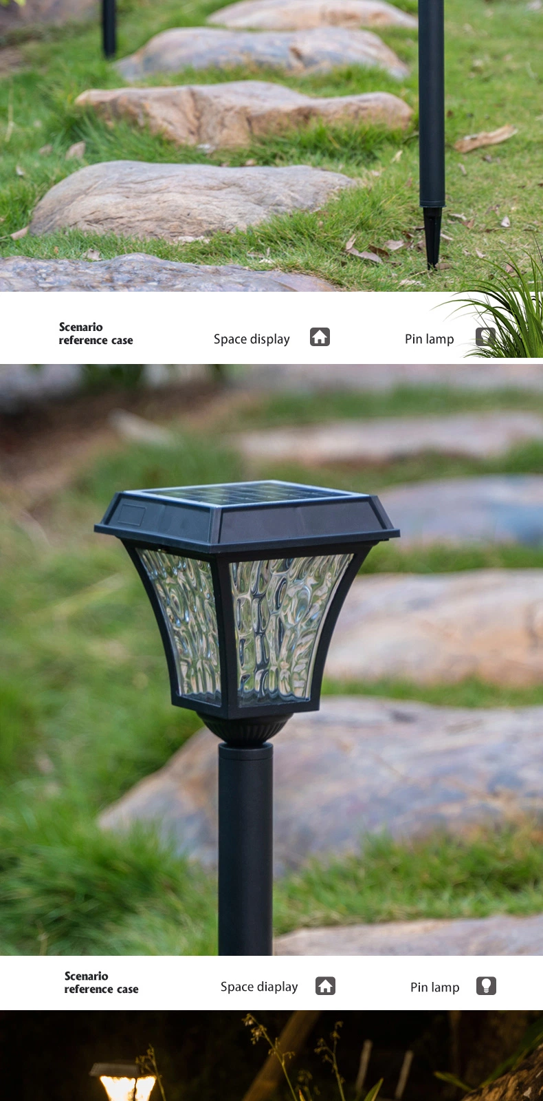 LED Garden Square Light Exterior Landscape Solar Fairy Lights Outdoor